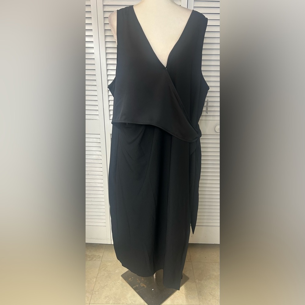 Halogen Wrap Front Black‎ Dress Size 3X